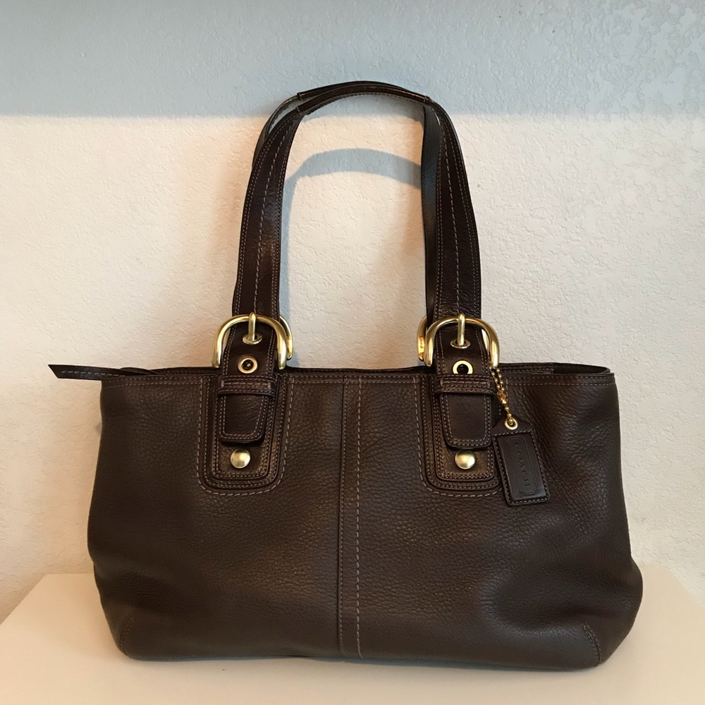Leather Coach Shoulder Bag